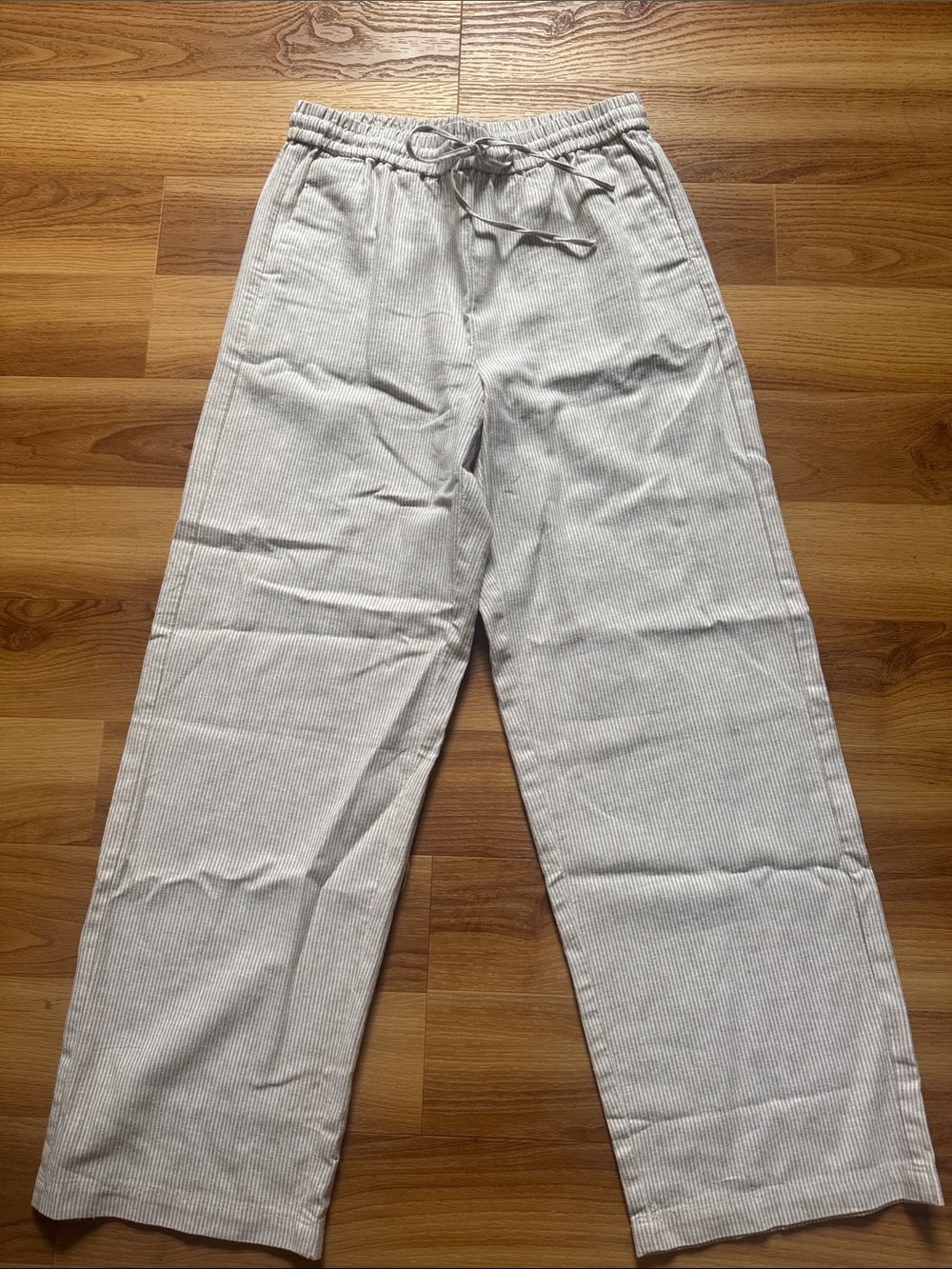 J. Crew Factory Women's tan Pinstripe Straight-Leg Pants